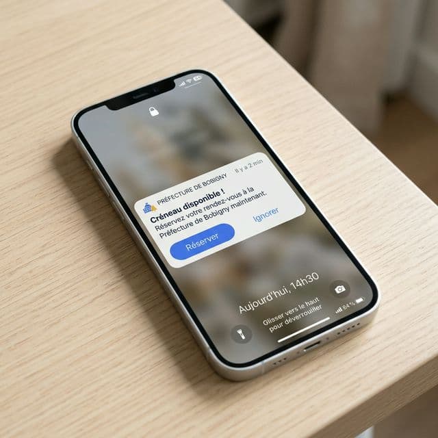 Notification de rendez-vous disponible